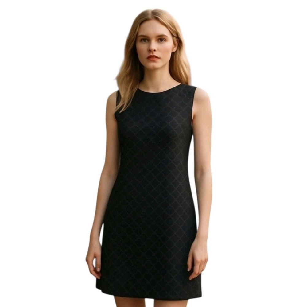 Taylor Black Sleeveless Above Knee Mini Cocktail Party Sheath Dress Size 8 NWT
